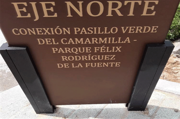 Acero y hierro juntos en la señalética de BENITO